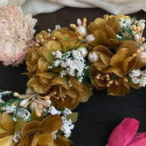 Gold Flower Veni Bridal Hair Accessory-H060